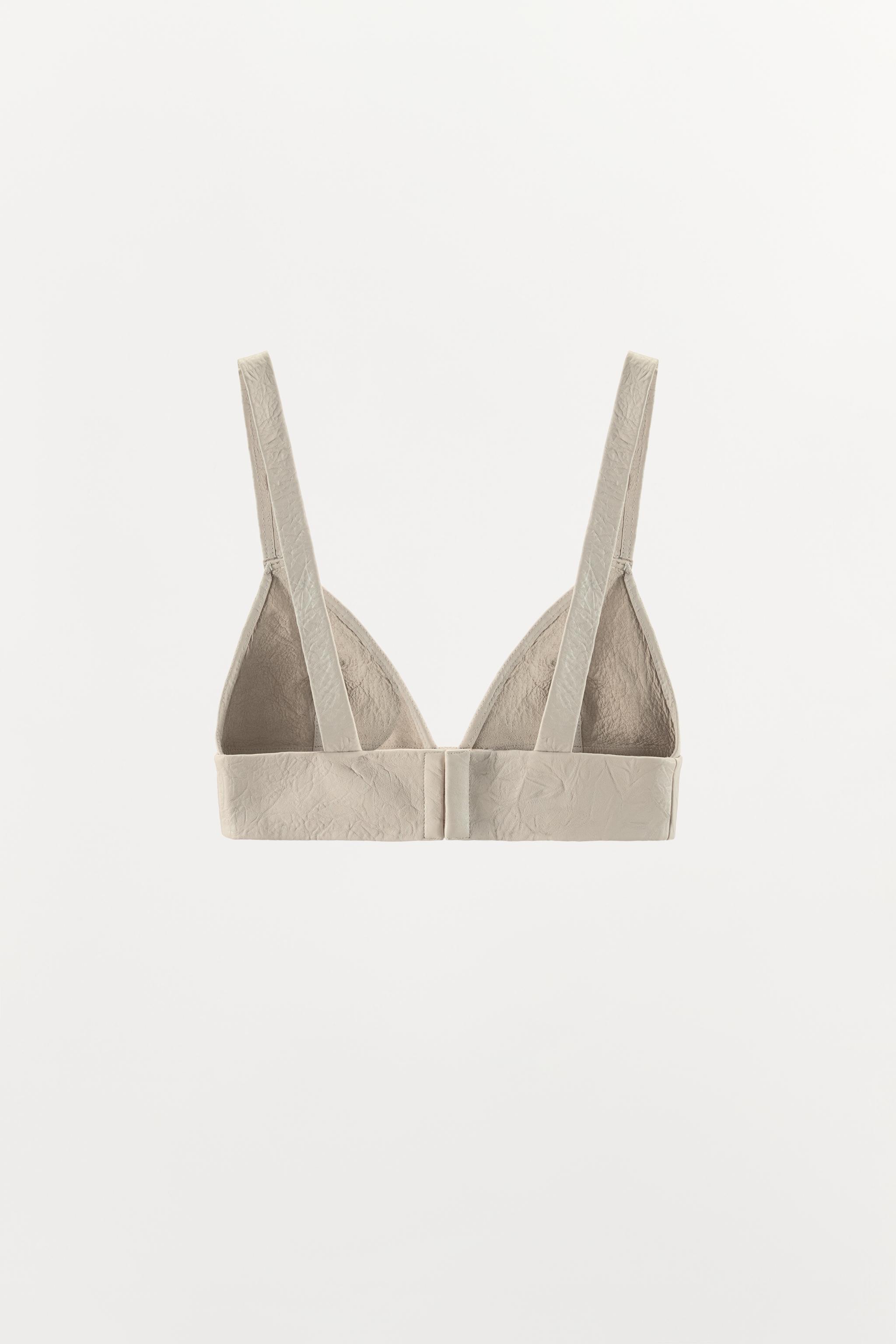 100% LEATHER TRIANGLE BRALETTE